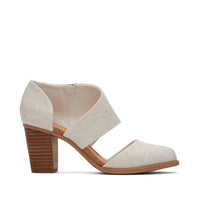Milan Closed Toe Heel Natural - Side View