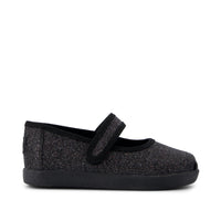 Nora Mary Jane Toddler Shoe Black Iridescent Glimmer - Side View