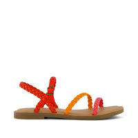 Kira Strappy Sandal Flame Synthetic Braid - Side View