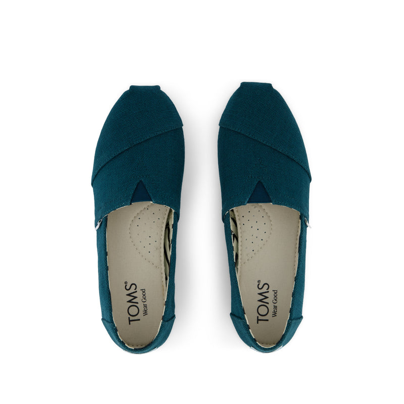 Alpargata Classic Dark Teal Heritage Canvas - Top View
