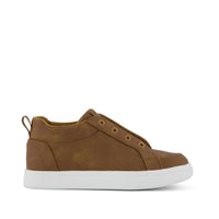 Cruz Mid Kids Slip On Shoe Toffee Microsuede - Side View
